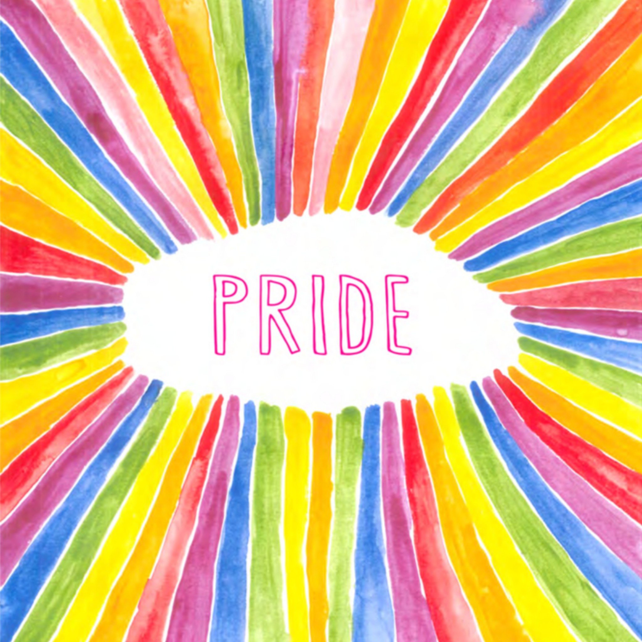 Greetz Pride kaart kleurrijk regenboog Vierkant