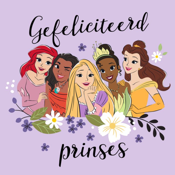 Disney | Verjaardagskaart | Disney Prinsessen | Gefeliciteerd