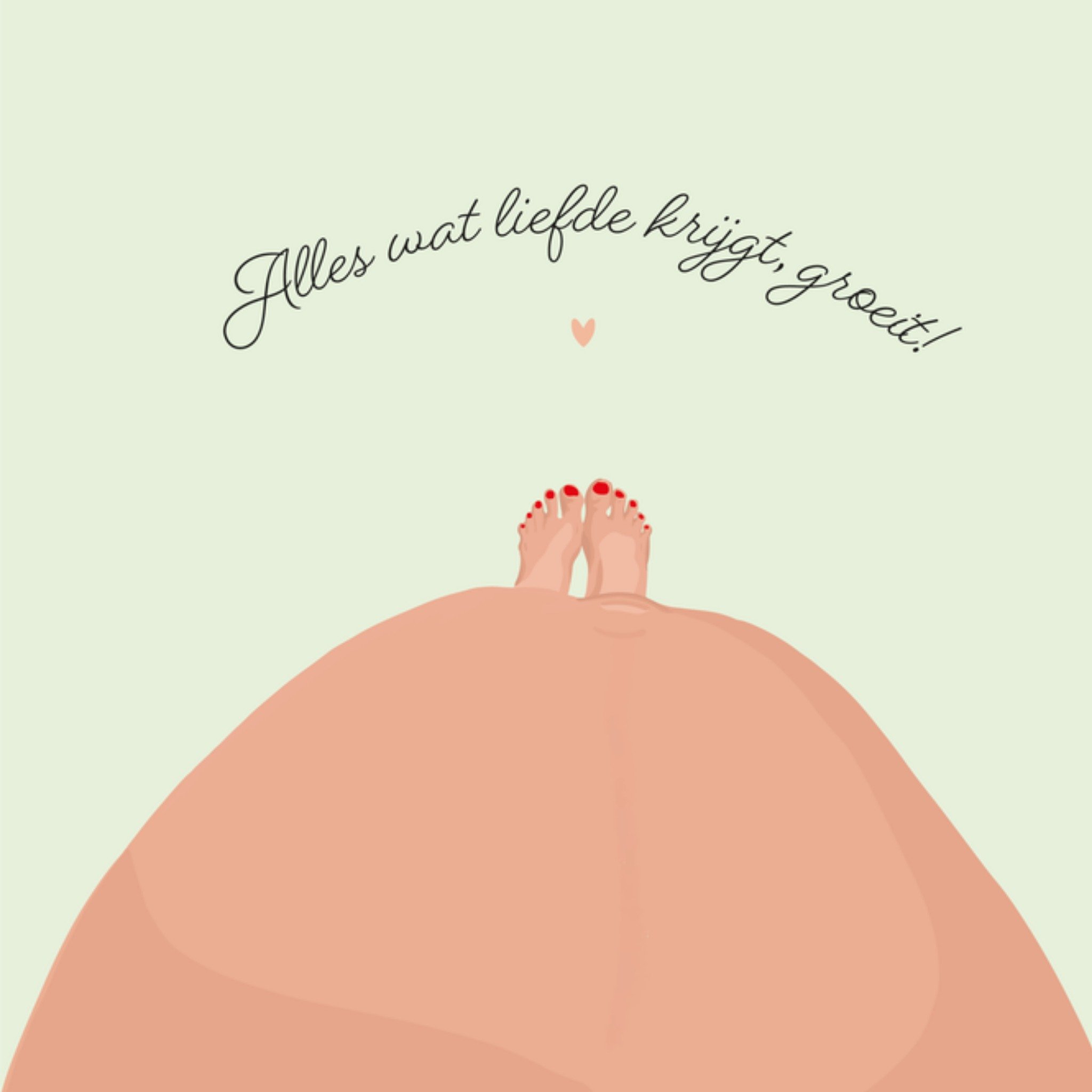 Greetz Zwangerschapskaart buik Vierkant