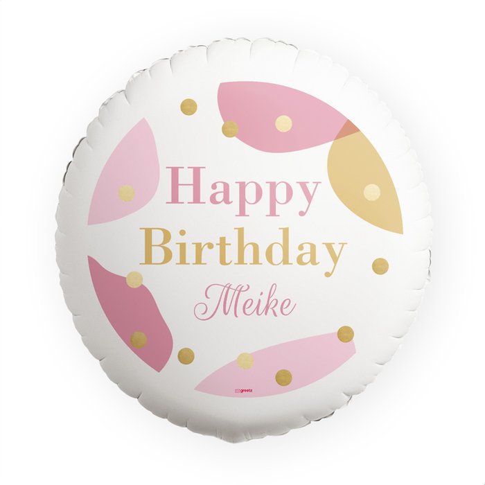 Ballon 'Happy Birthday met eigen naam'