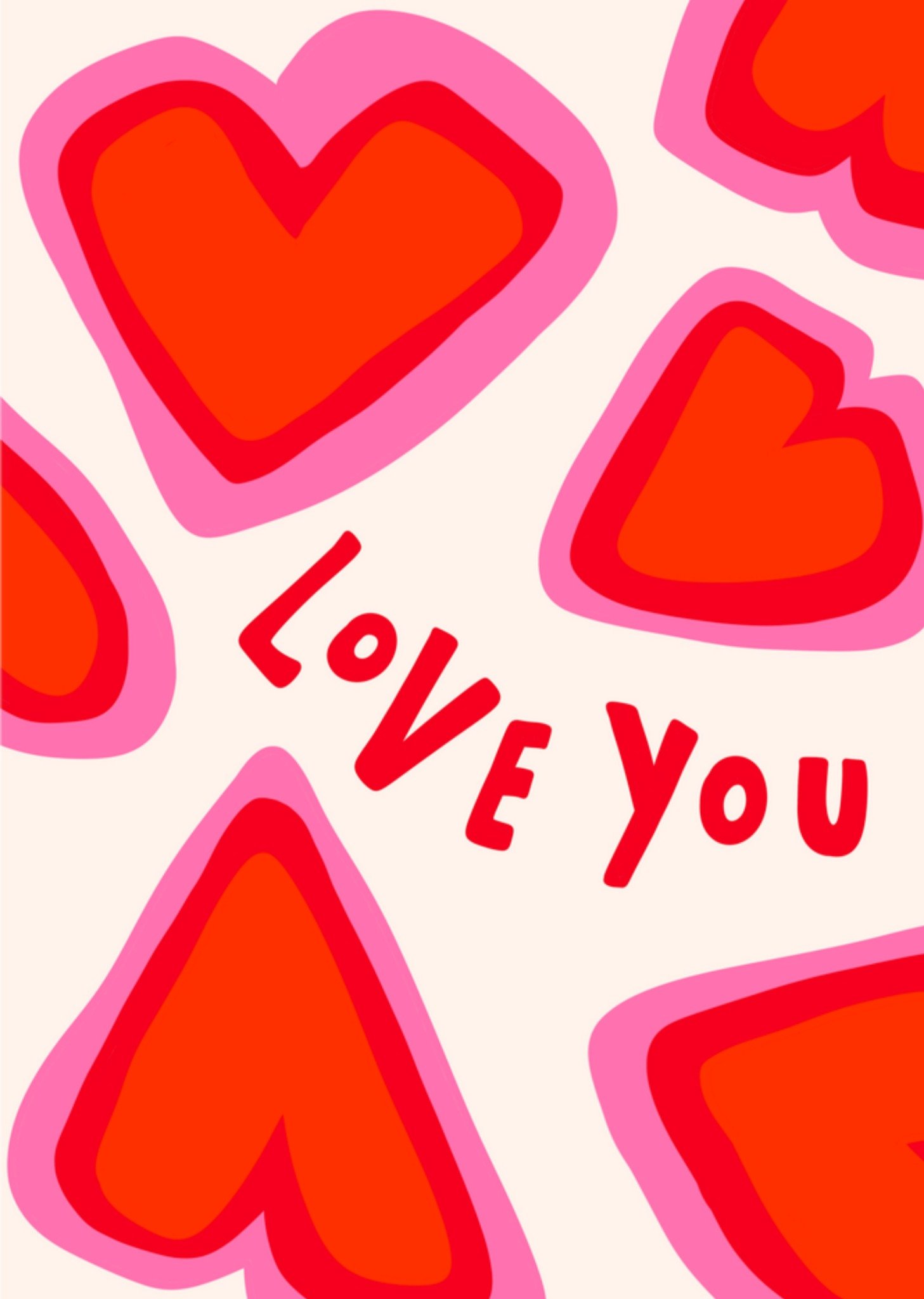 Valentijnskaart Love you Greetz