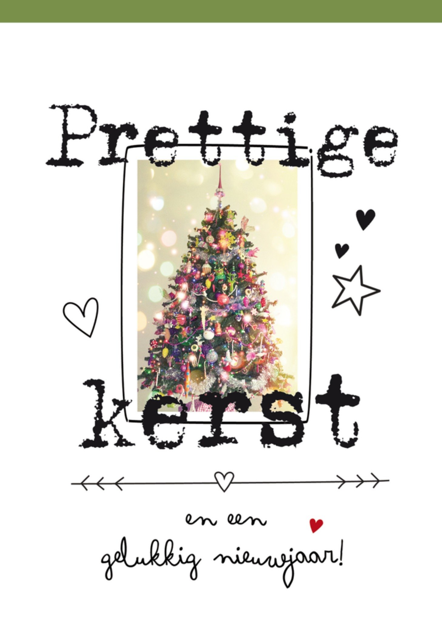 Kerstkaart prettige kerst Paperclip