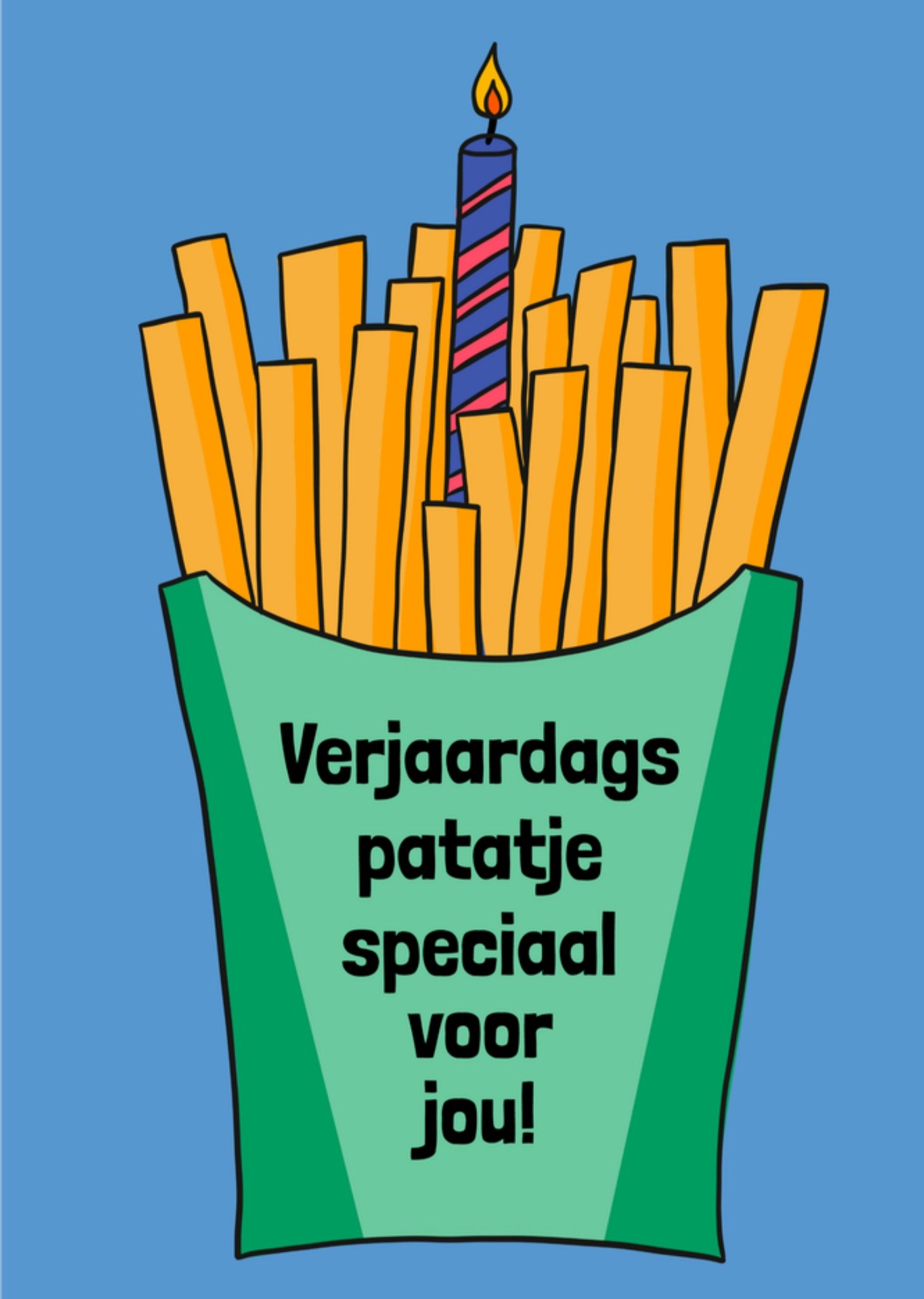 Verjaardagskaart Patatje Kaart Greetz