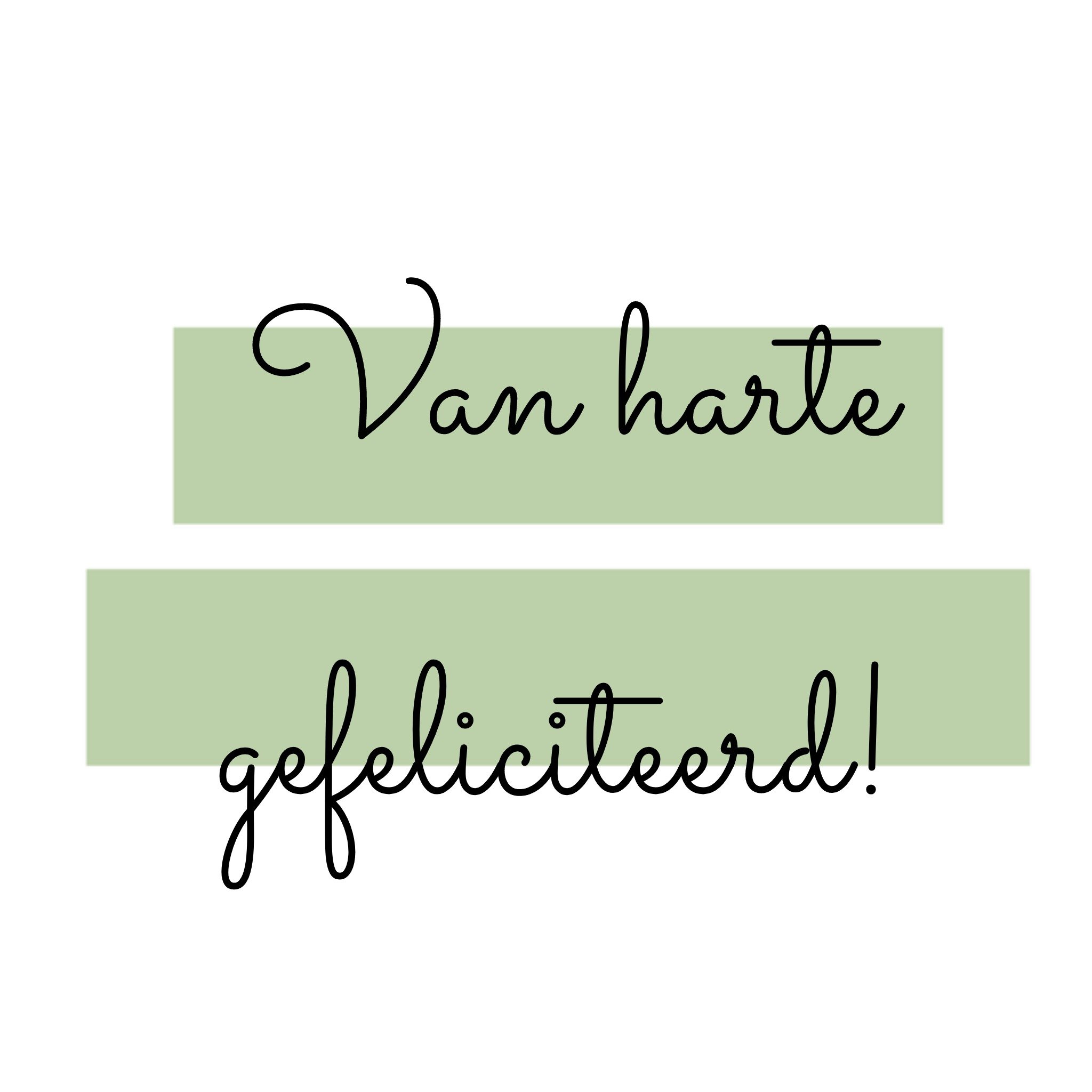 Greetz Felicitatiekaart van harte kleur Vierkant