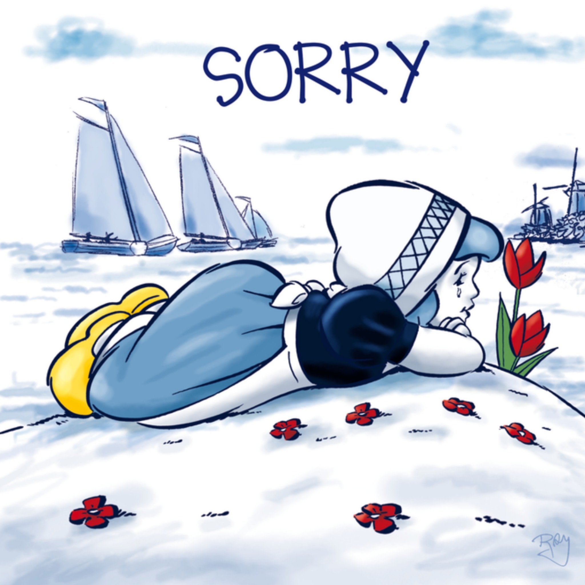 Sorry kaart Nicht Vierkante Kaart Old Dutch