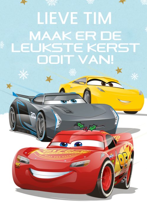 Cars | Kerstkaart | Met naam 