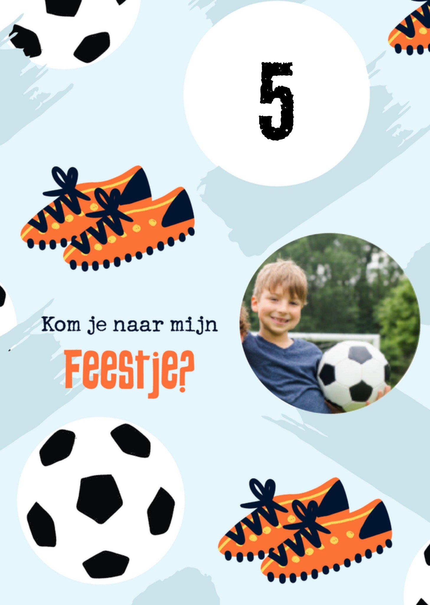 Kinderfeest Voetbal Kaart Greetz