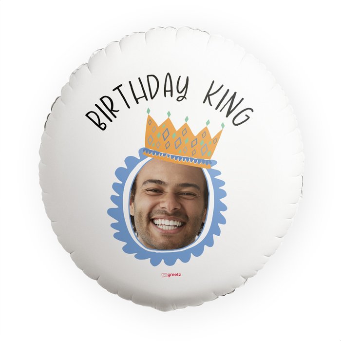 Ballon | Birthday King | Foto aanpasbaar