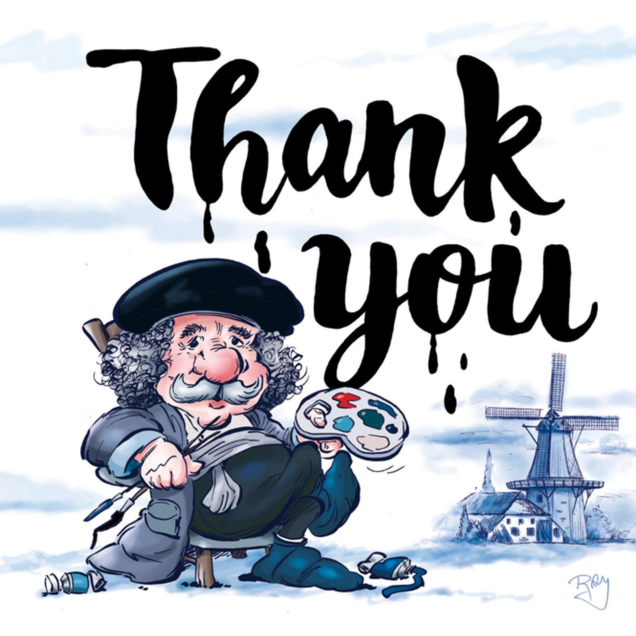 Bedanktkaart Kleinzoon Vierkante Kaart Old Dutch