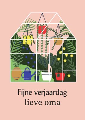 Greetz | Verjaardagskaart | plantenkas | oma