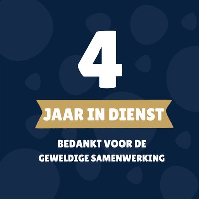 Greetz | Jubileumkaart | 4 jaar in dienst