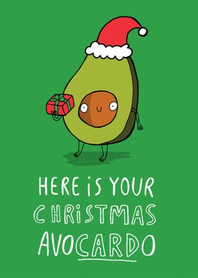 Katy Abey Design | Kerstkaart | grappig | avocado