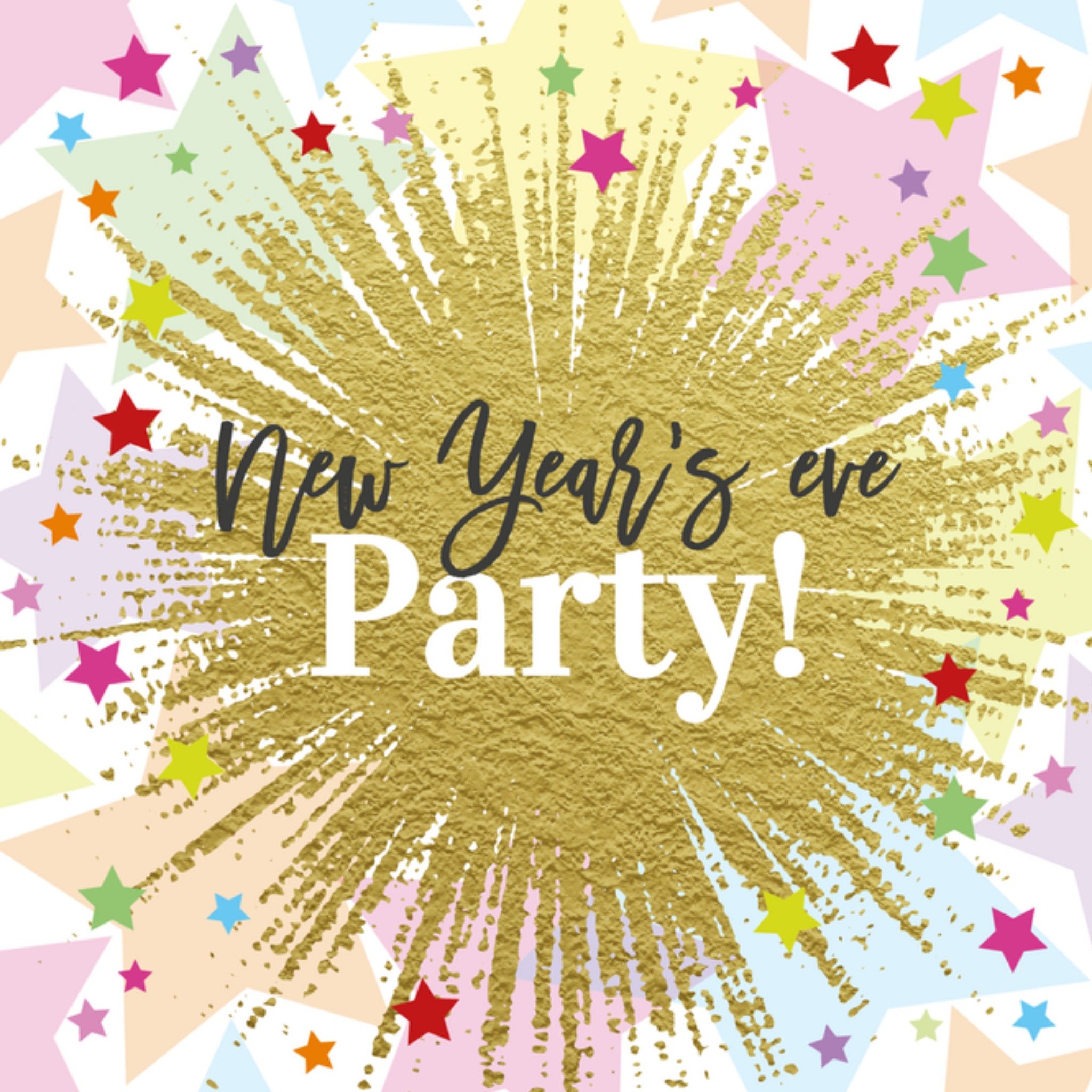 Uitnodiging nieuwjaarsfeest ster Vierkante Kaart Tsjip