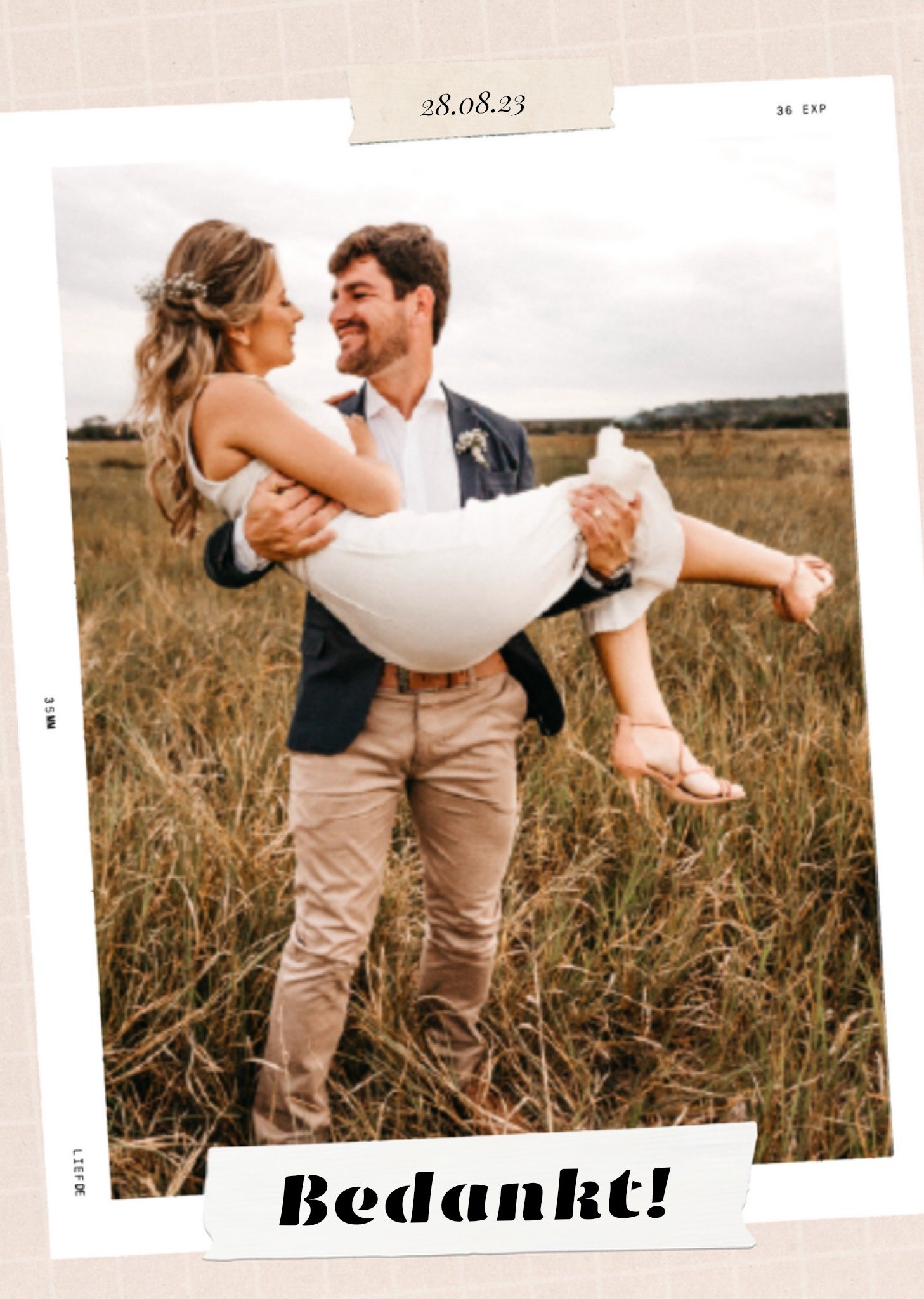 Bedankt uitnodiging Foto Kaart Greetz