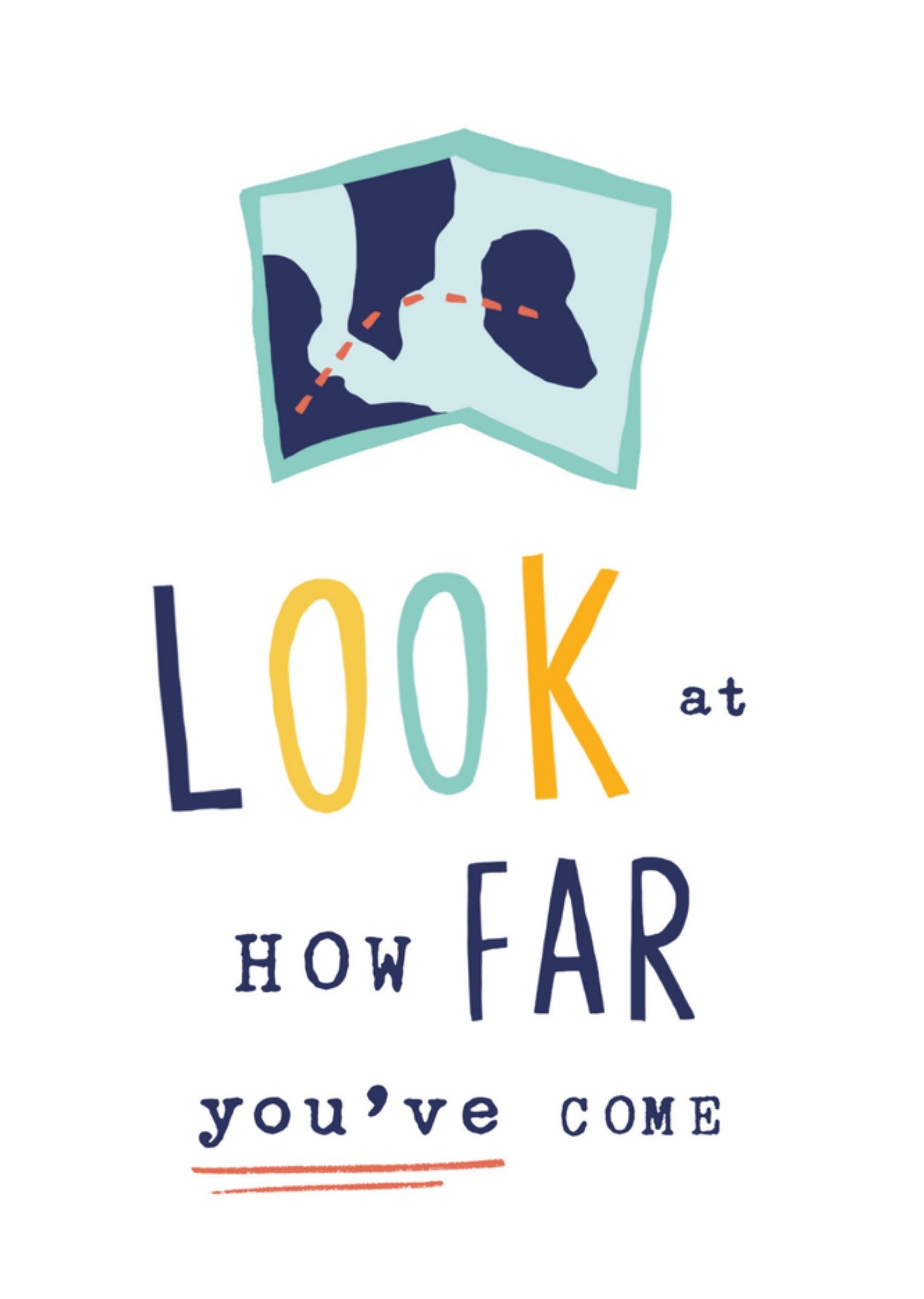 Denken aan kaart how far you