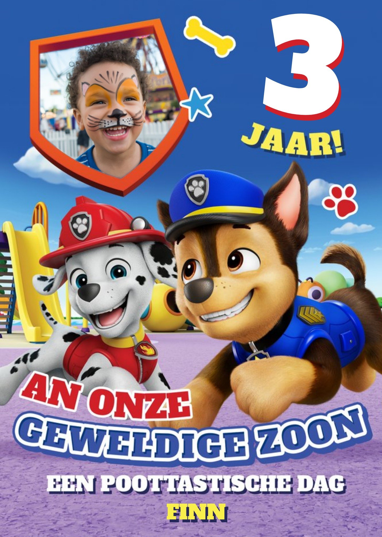 Paw Patrol Verjaardagskaart Aan onze geweldige zoon Kaart Greetz