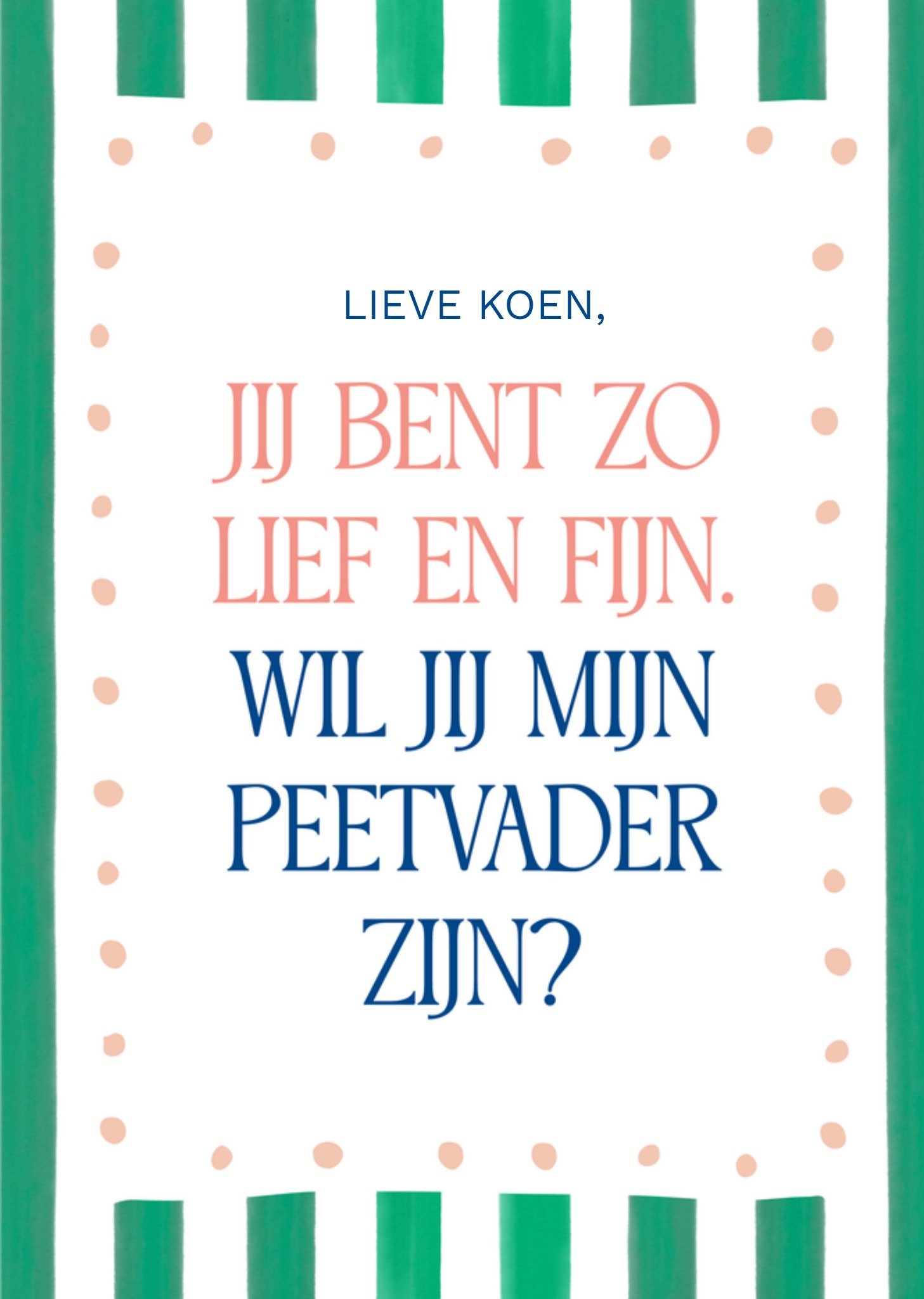 Geboortekaart Peetvader Greetz