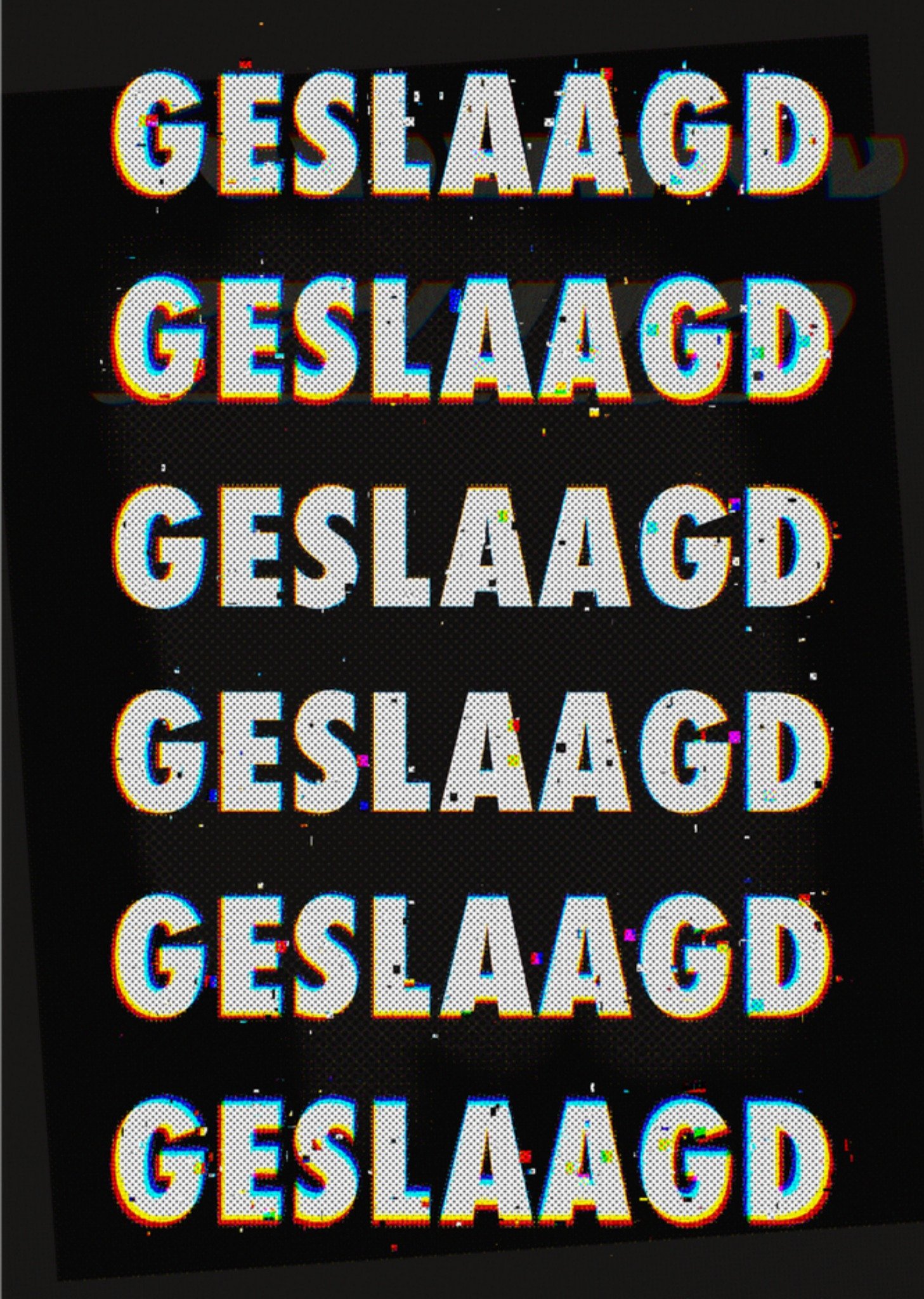 Greetz Geslaagd kaart Typografie Standard Card