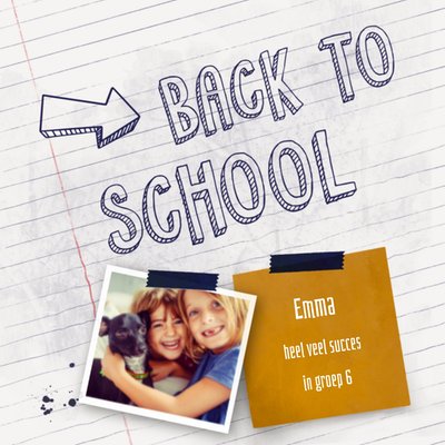 Greetz | Back to school | fotokaart met naam