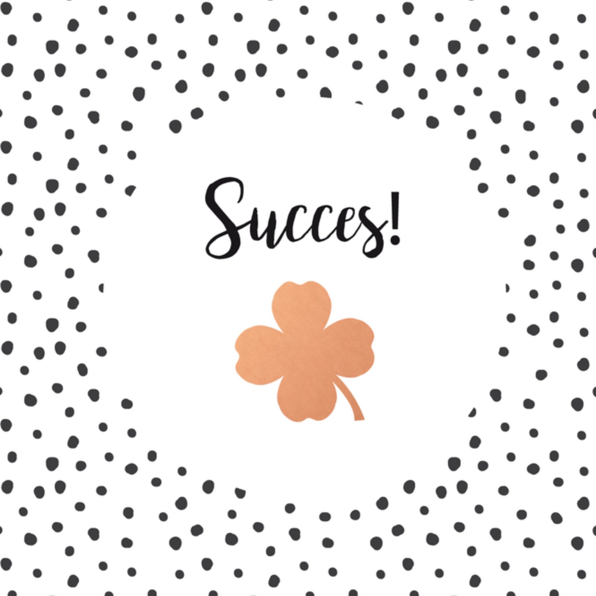Succeskaart klavertje stippen Vierkante Kaart Tsjip