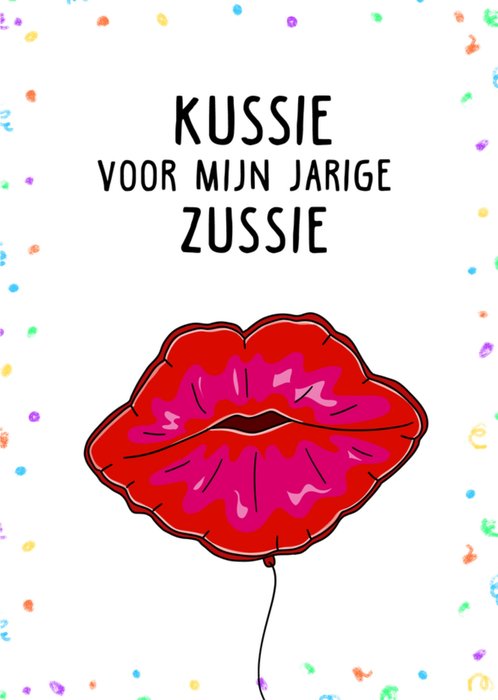 Liefs Jansje | Verjaardagskaart | Kussie voor mijn zussie