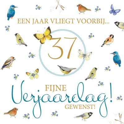 Verjaardagskaart | Janneke Brinkman | Vogels