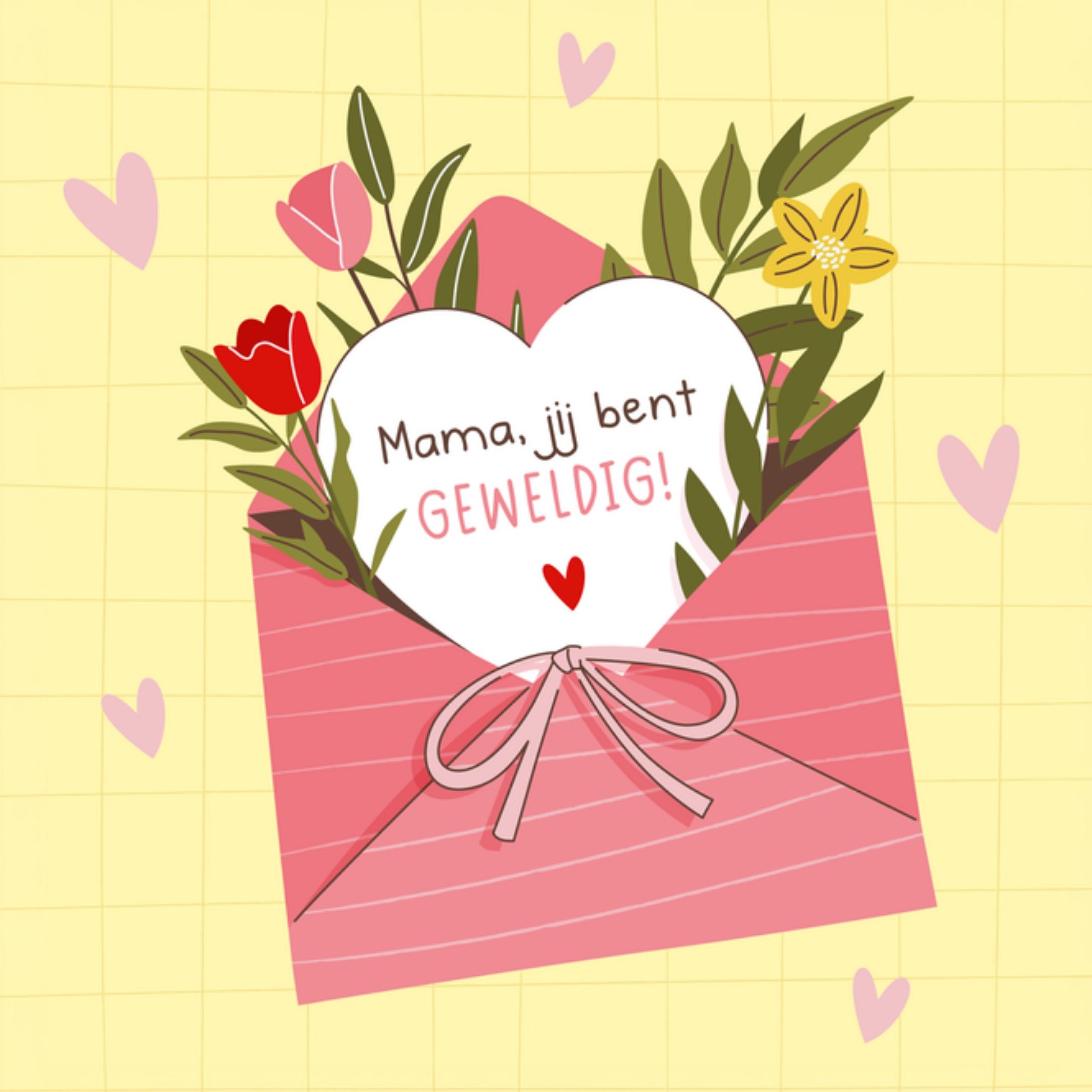 Moederdagkaart Jij bent geweldig Paperclip