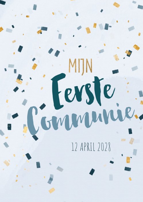 Greetz | Uitnodiging Communie | confetti