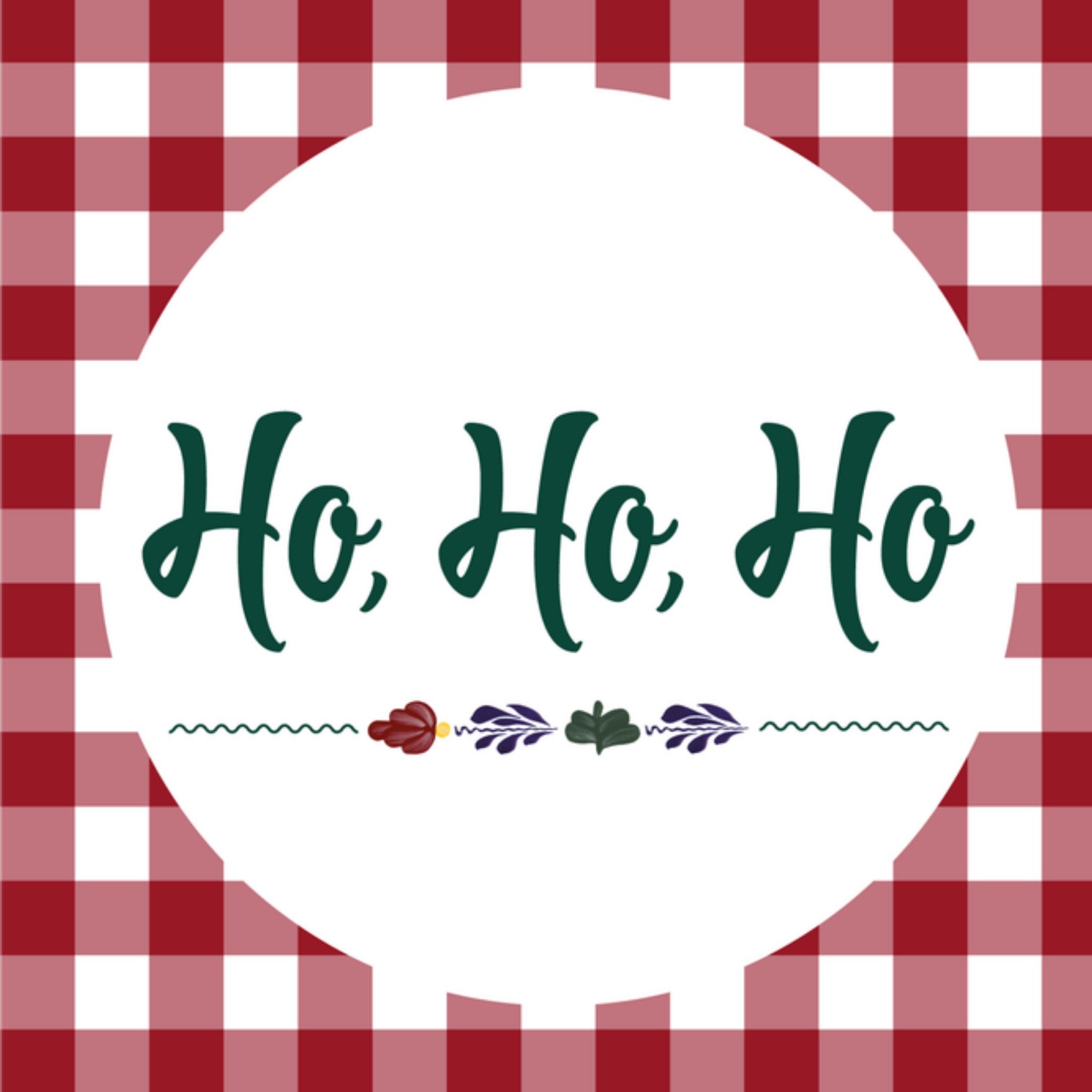 Kerstkaart Ho, ho, ho Boerenbont