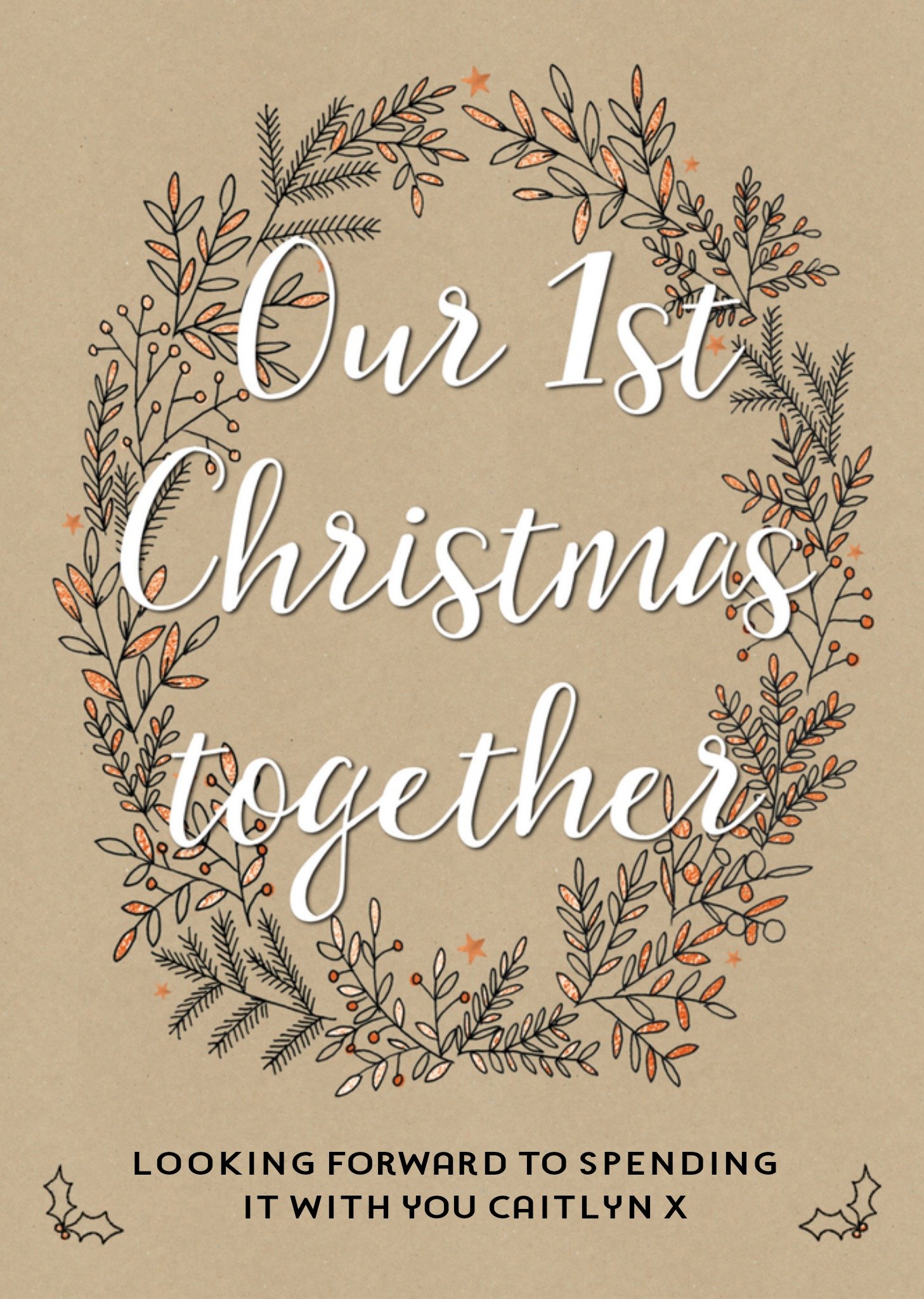 Greetz Kerstkaart eerste kerst samen Standard Card