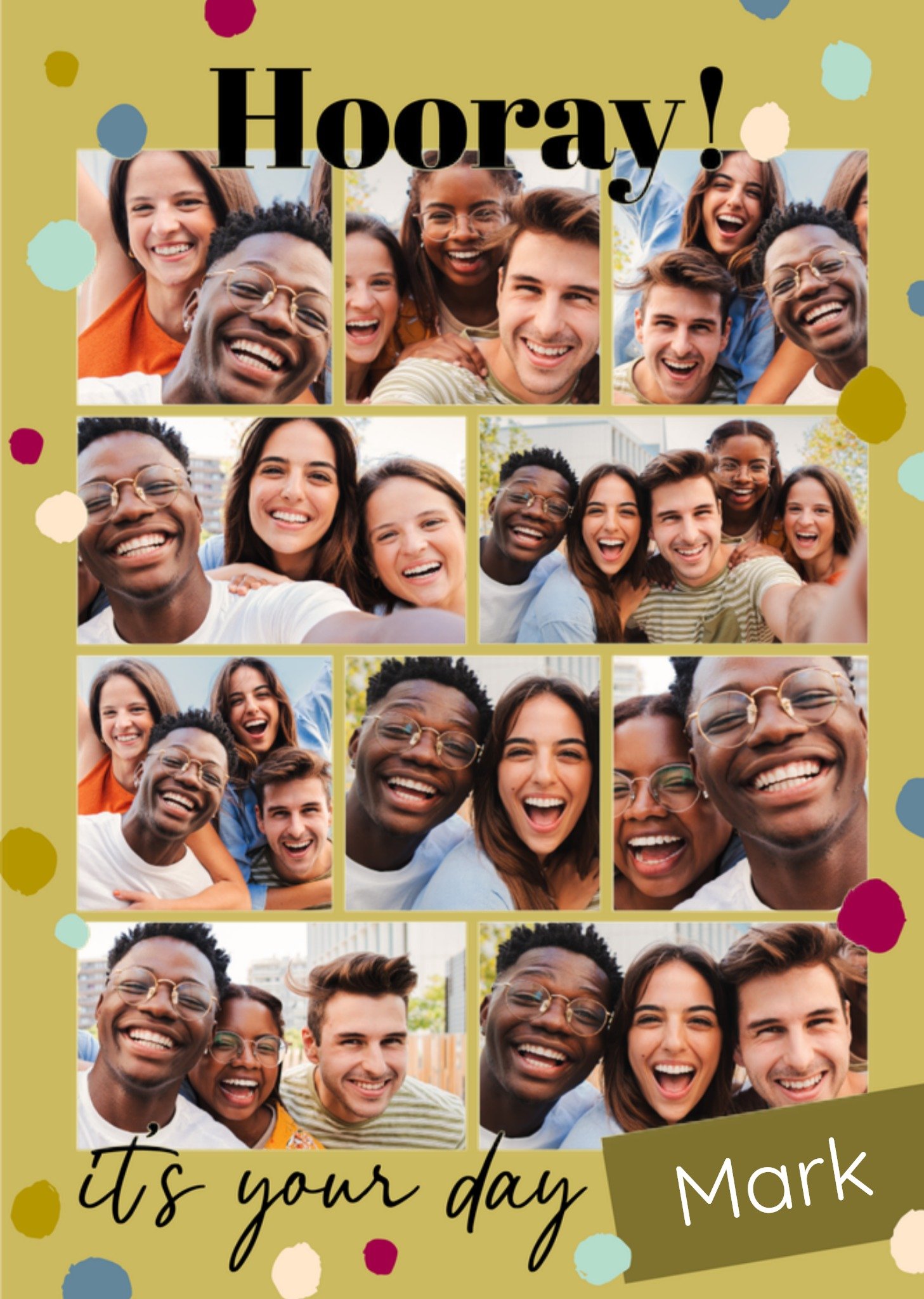 Verjaardagskaart Met fotos Aanpasbare naam Kaart Greetz