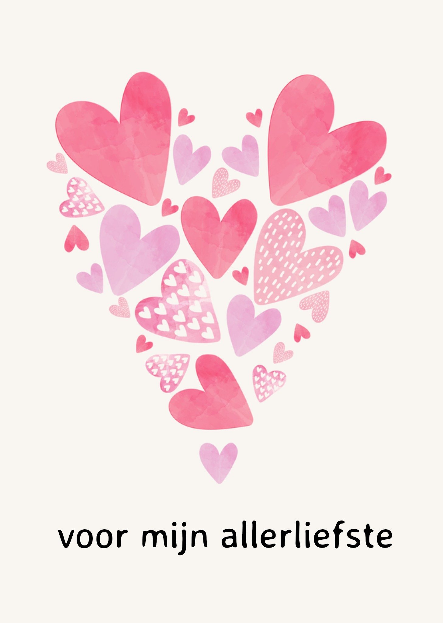 Valentijnskaart harten KaartPapercute