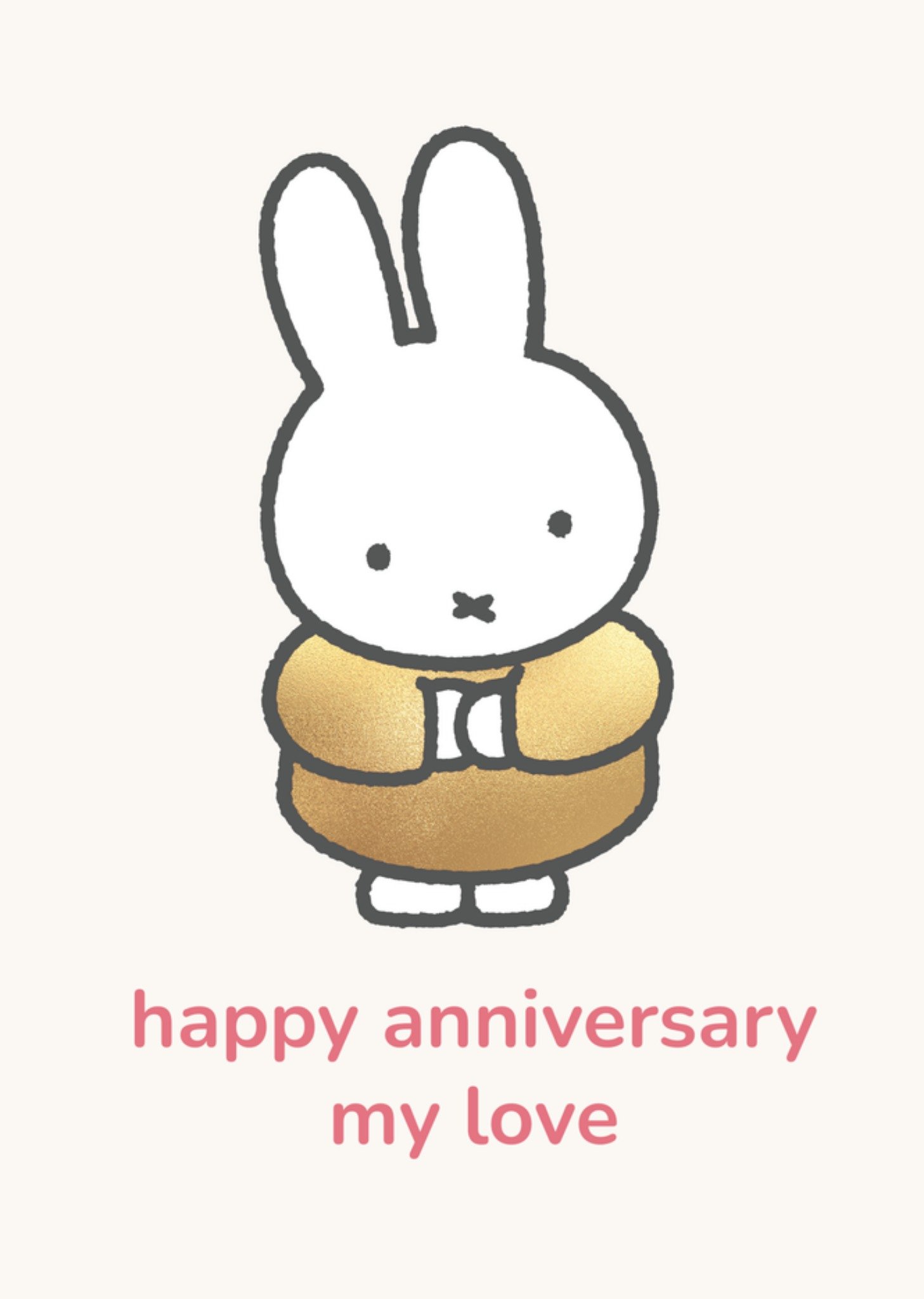 Miffy Jubileum kaart Happy anniversary my love Kaart Nijntje