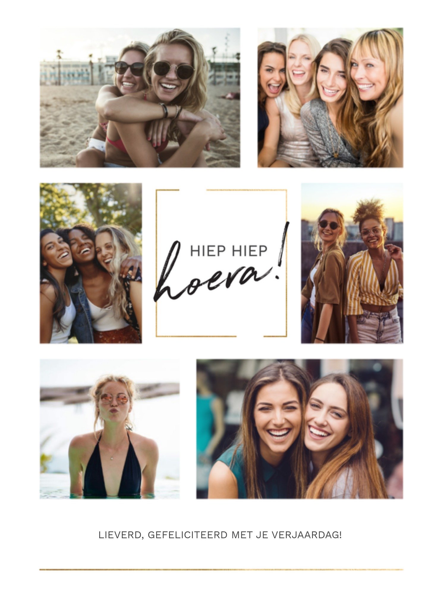 Verjaardagskaart Met fotos Hiep Hiep Hoera Kaart Greetz