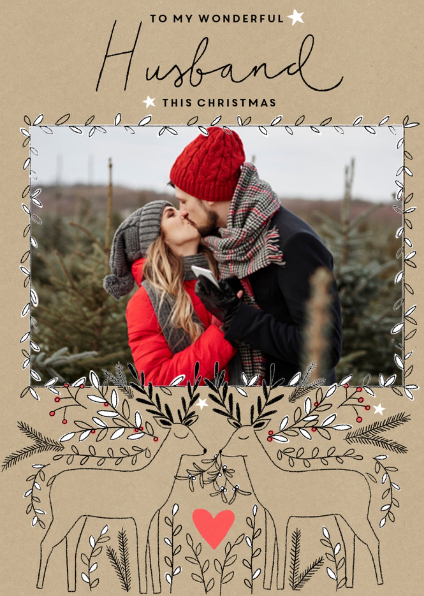 Greetz Kerst Man Foto Standard Card
