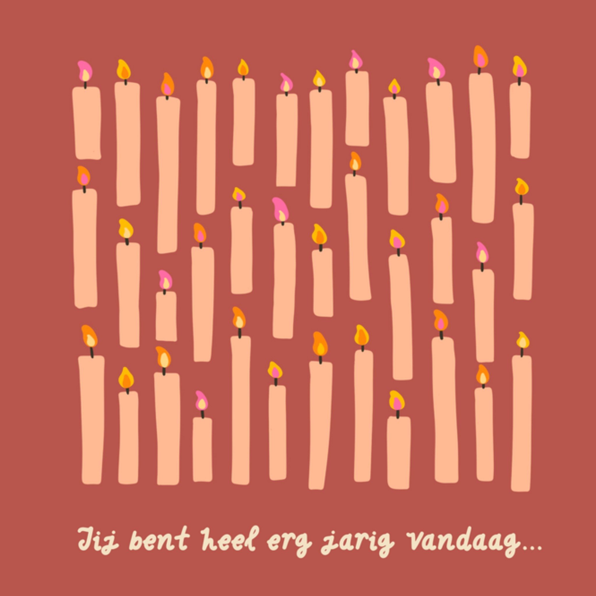 Greetz Verjaardagskaart Jij bent heewl erg jarig vandaag. Vierkant