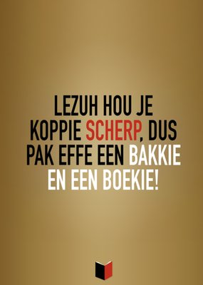 Greetz | Boekenweek 2025 kaart | Lezuh hou je koppie scherp | Haags