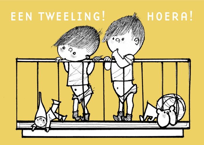 Fiep Westendorp | Geboortekaart | Tweeling