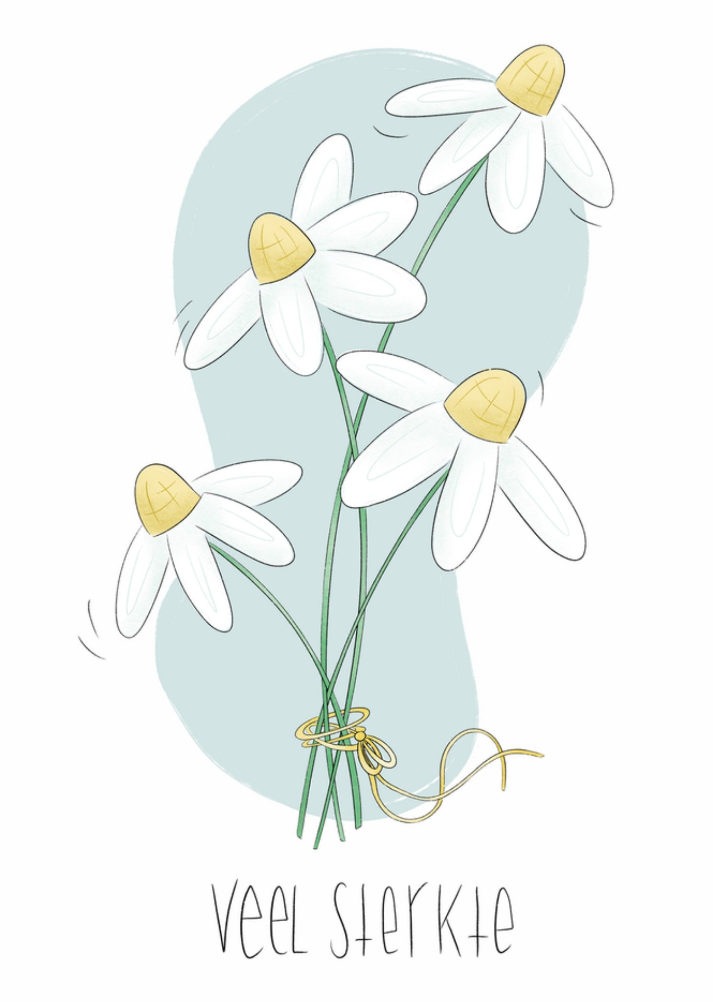 Studio Fred Denken aan kaart Veel sterkte Kaart Studio Fred Illustraties