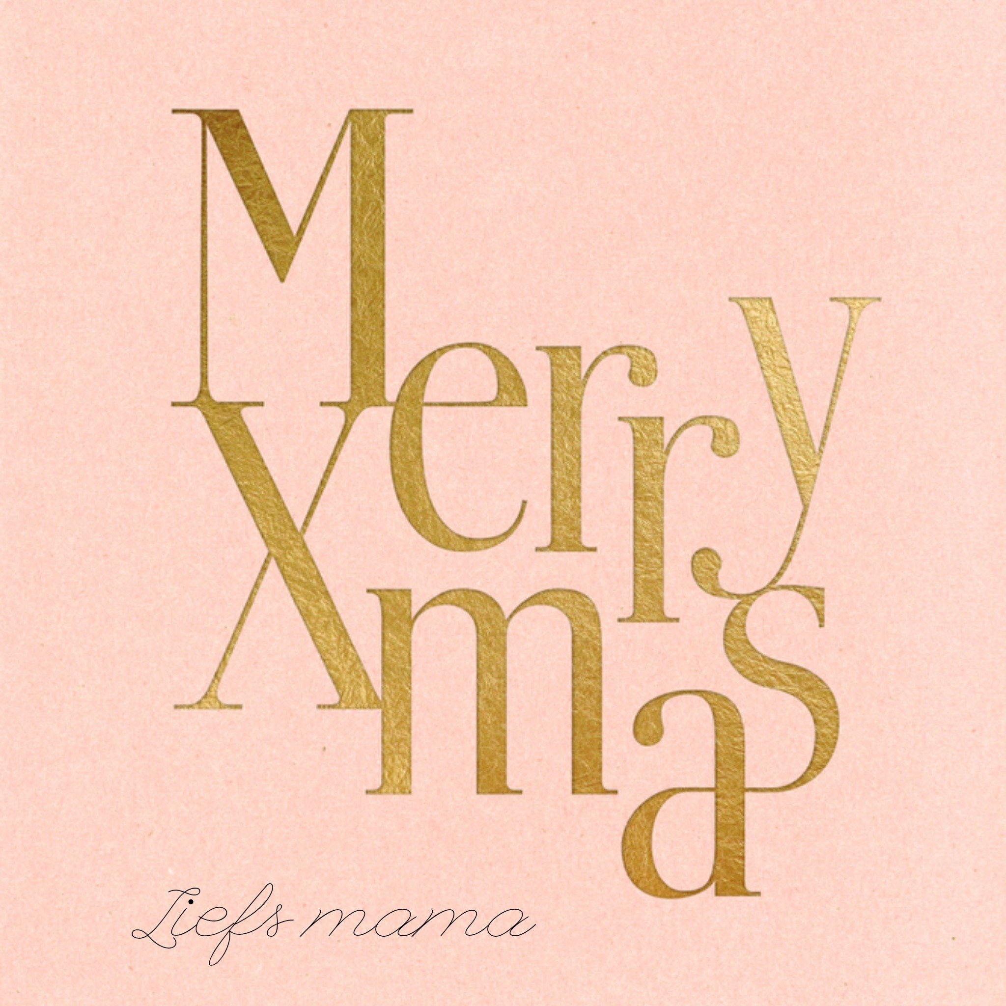 Greetz Kerst Glitters Roze Vierkant