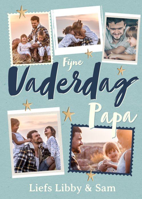 Greetz | Vaderdagkaart | Fijne Vaderdag Papa | Met 5 Fotos