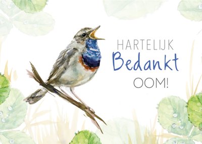 Michelle Dujardin | Bedanktkaart | Hartelijk bedankt oom