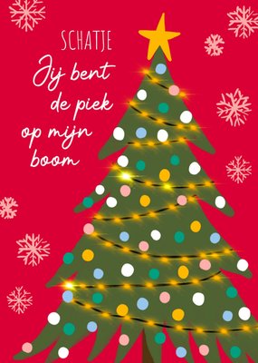 Greetz | Kerstkaart | De piek op mijn boom | Schatje