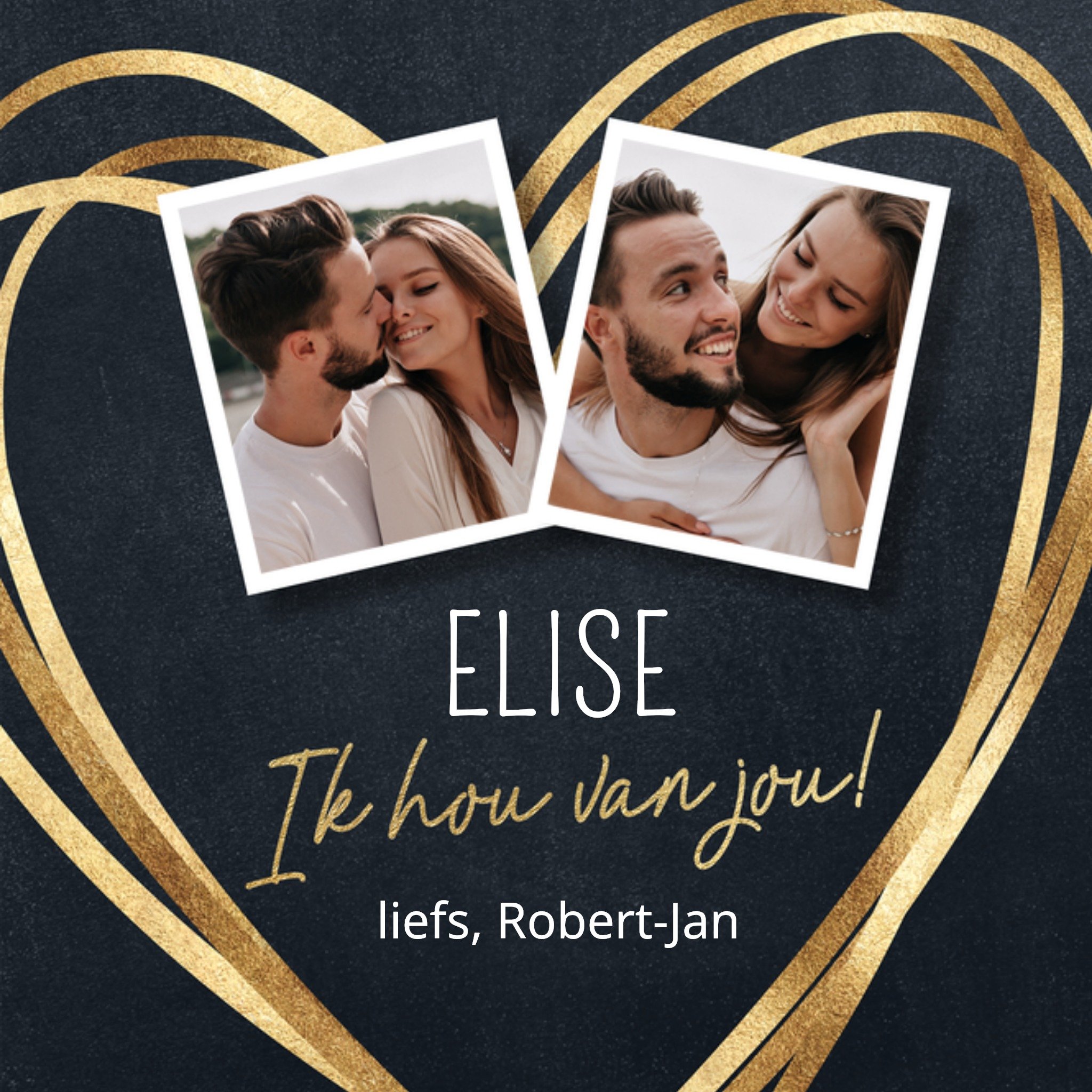 Foto Valentijnskaart met twee foto