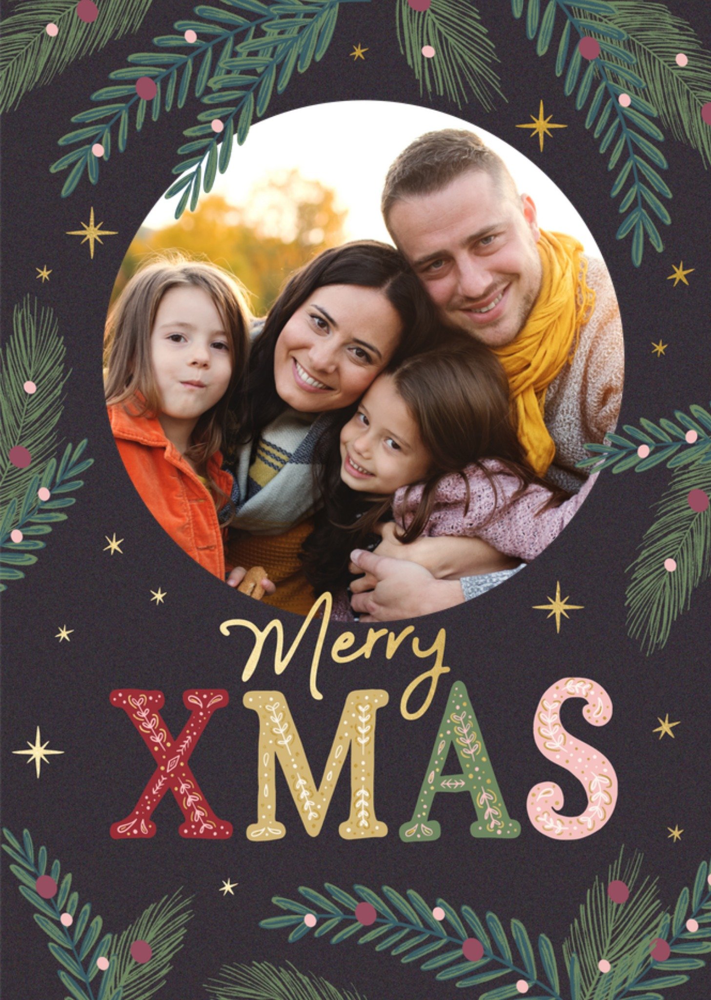 Kerstkaart Merry xmas Greetz