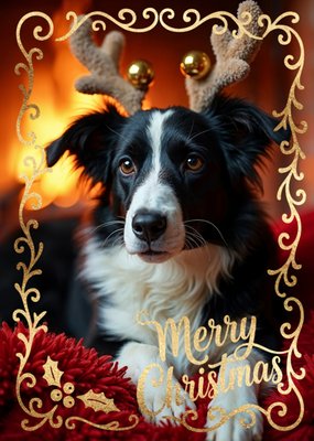 Gouden Sierlijst Foto Upload Kerstkaart