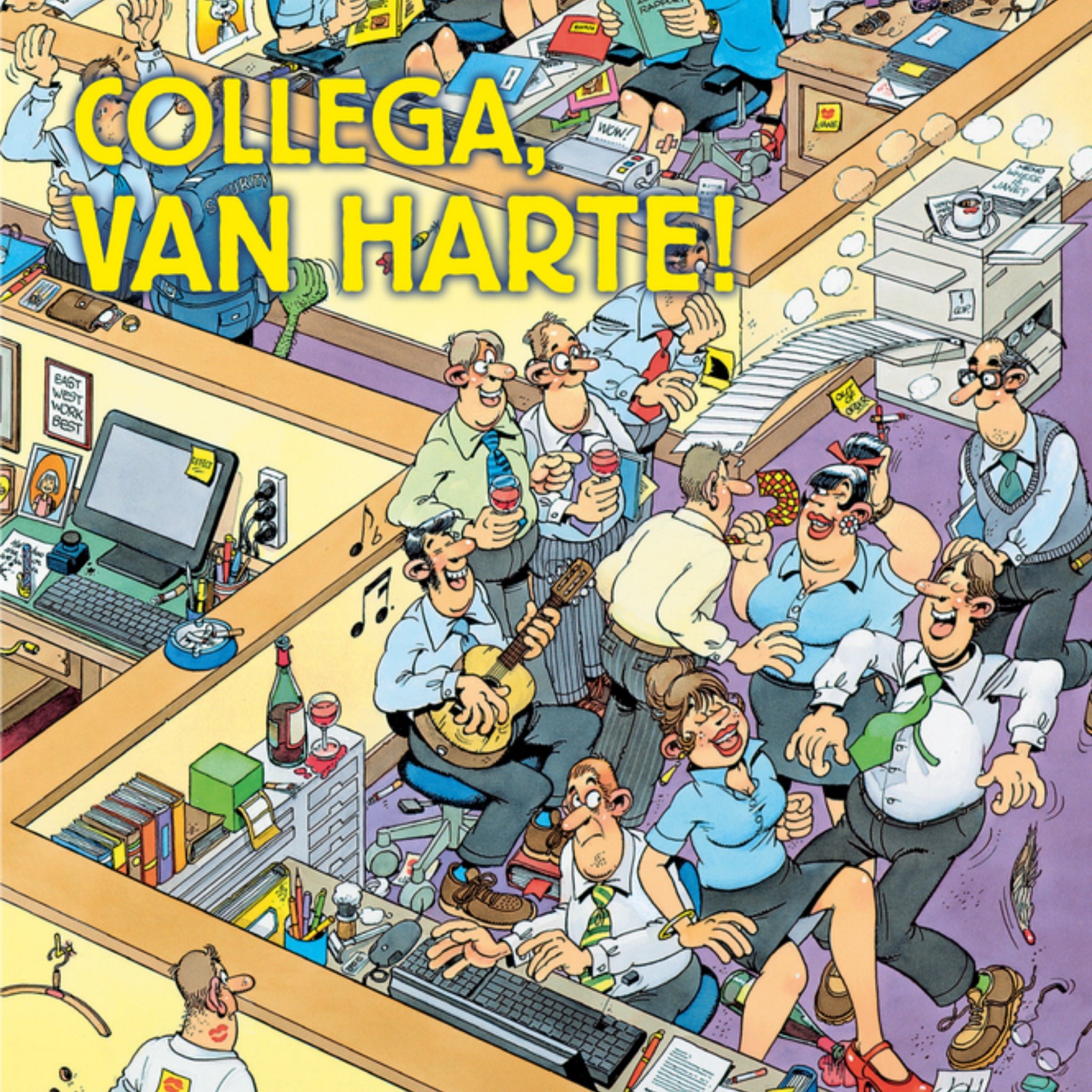 Verjaardagskaart Collega Vierkante Kaart Jan van Haasteren