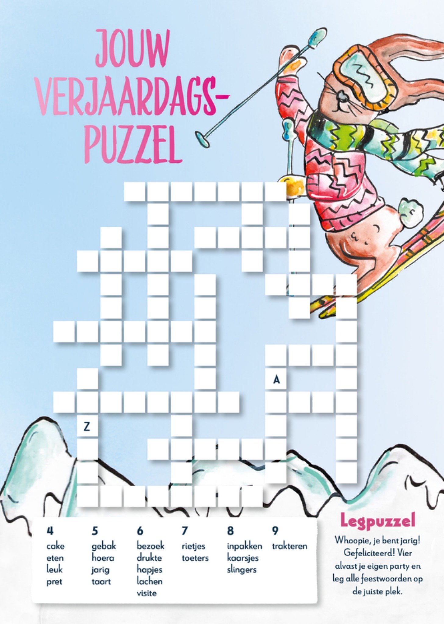 Verjaardagskaart Verjaardagspuzzel Kaart Jill
