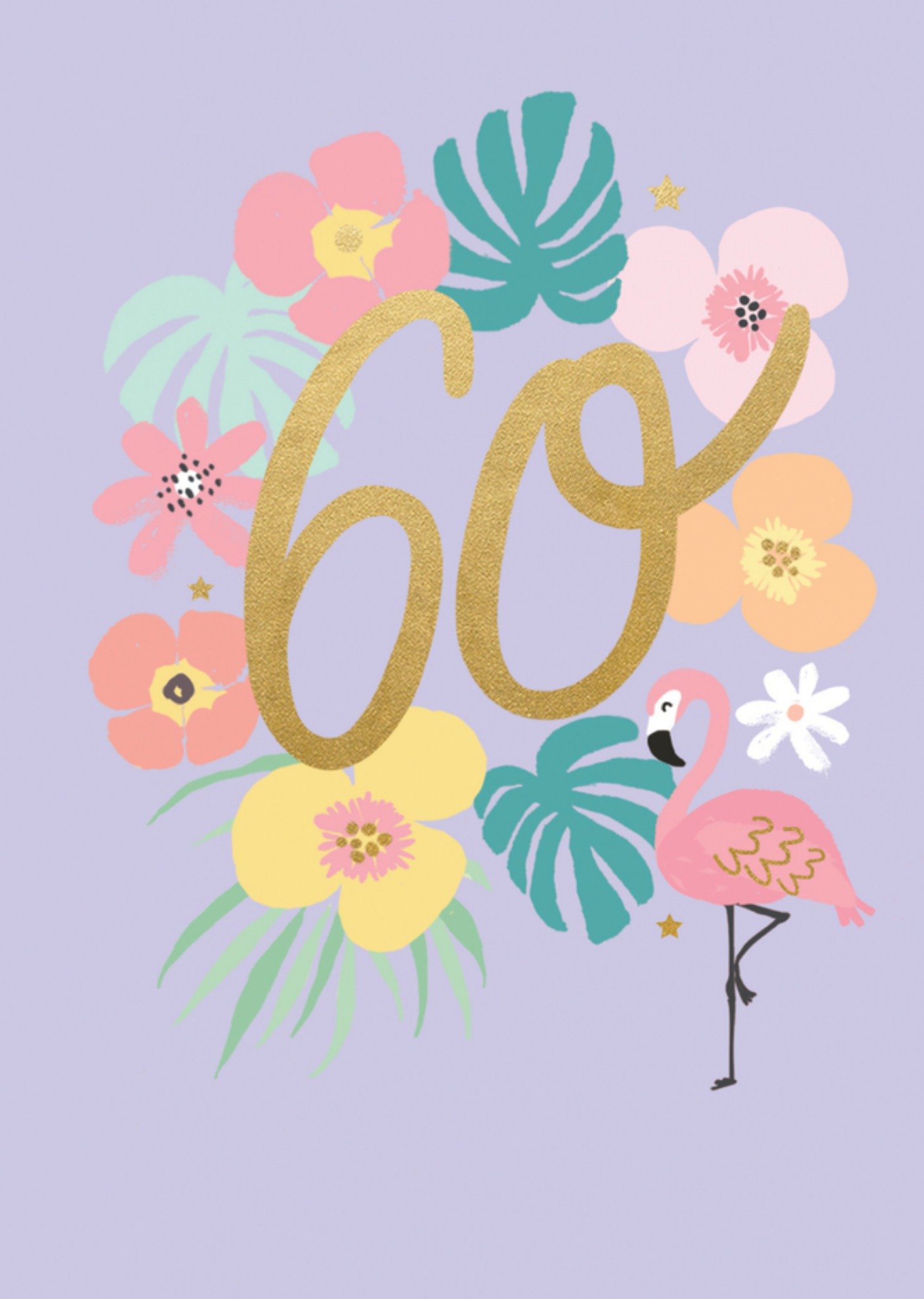 Verjaardagskaart 60 fleurig Kaart Sadler Jones