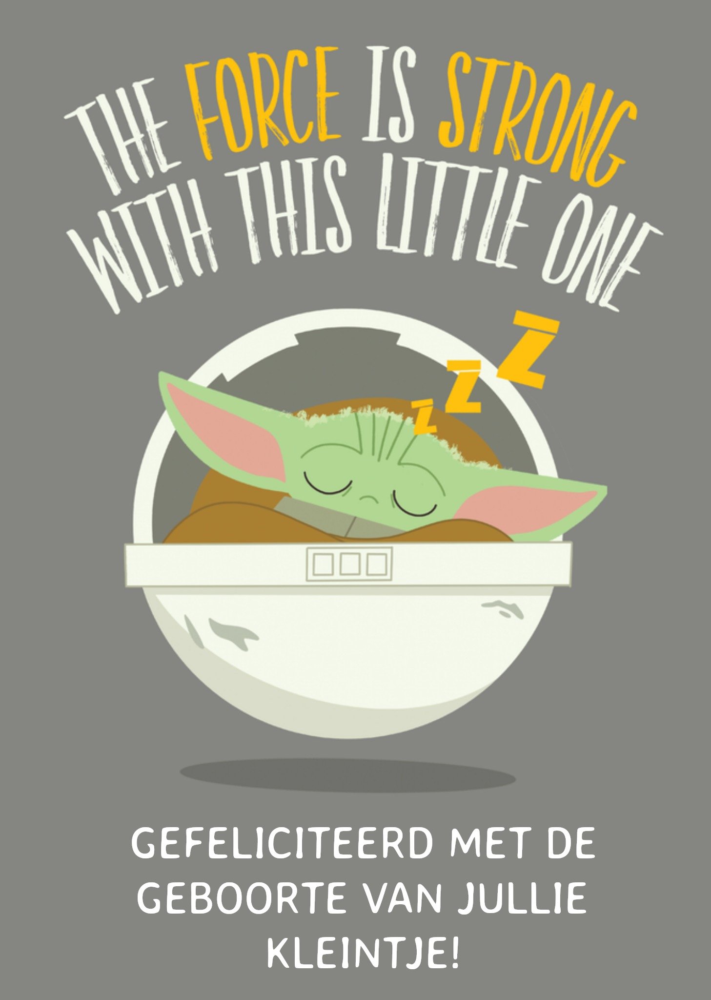 Geboortekaart Yoda illustratie Kaart Star Wars